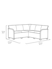 Keter Grey Rosalie 5 Seater Corner Set - Image 5 of 6