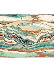 Ohpopsi Paprika and Teal Metamorph A4 Wallpaper Sample - Image 1 of 1
