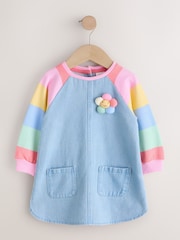 Pastel Rainbow Raglan Denim Dress (3mths-8yrs) - Image 5 of 8