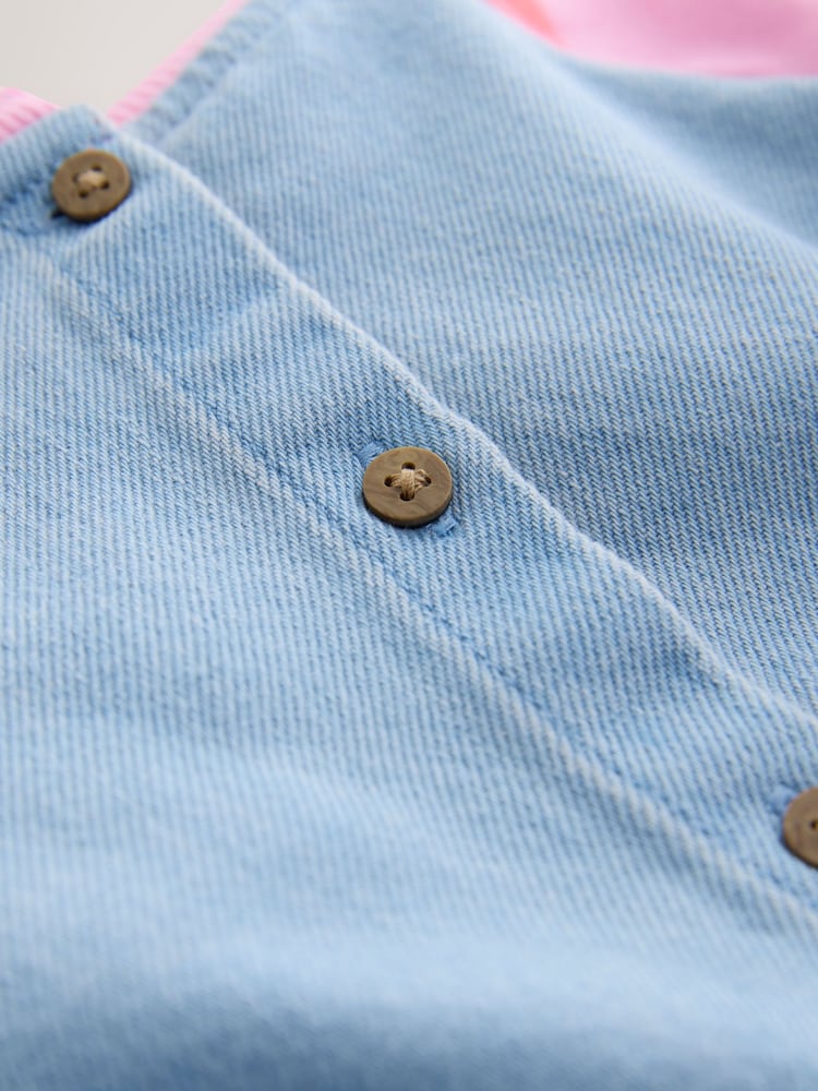 Pastel Rainbow Raglan Denim Dress (3mths-8yrs) - Image 8 of 8