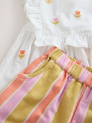 Peach Pink Embroidered Blouse And Trousers Co-ord Set (3mths-8yrs) - Image 8 of 8