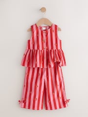 Red/Pink Stripe Blouse And Trousers Co-ord Set (3mths-8yrs) - Image 7 of 10