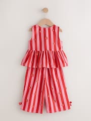 Red/Pink Stripe Blouse And Trousers Co-ord Set (3mths-8yrs) - Image 8 of 10