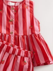 Red/Pink Stripe Blouse And Trousers Co-ord Set (3mths-8yrs) - Image 9 of 10