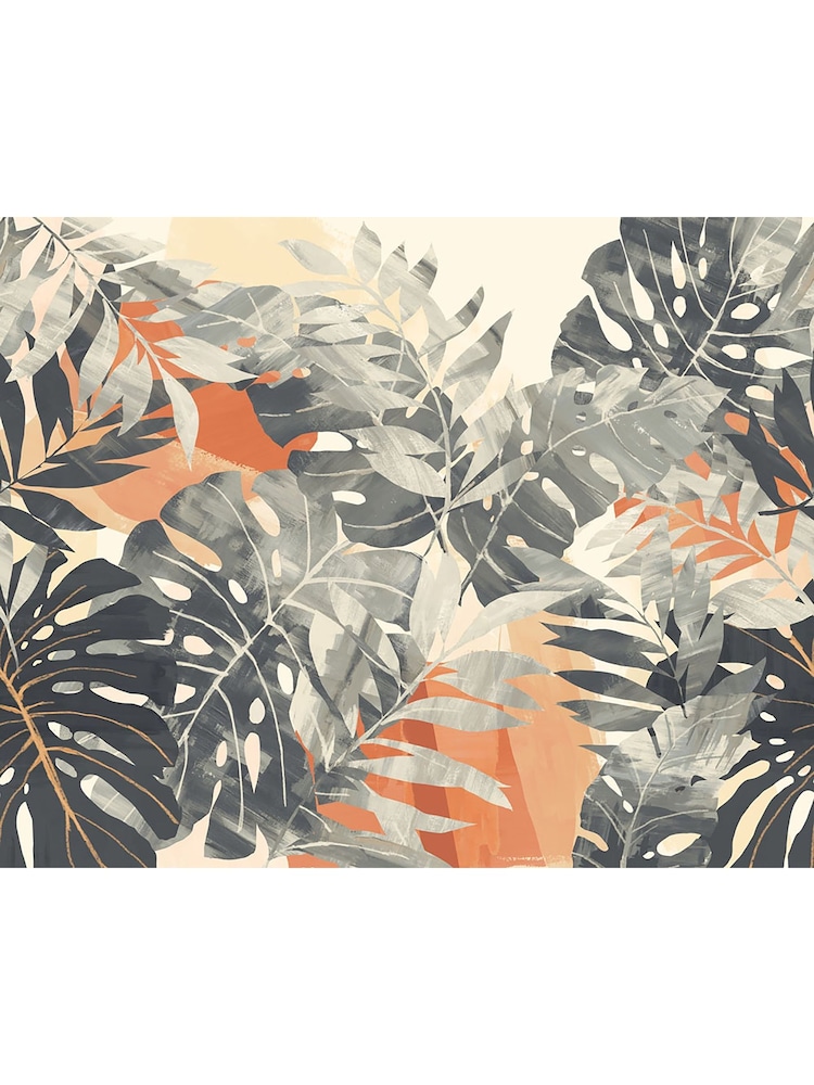 Ohpopsi Stone and Apricot Textured Palm A4 Wallpaper Sample - Image 1 of 1