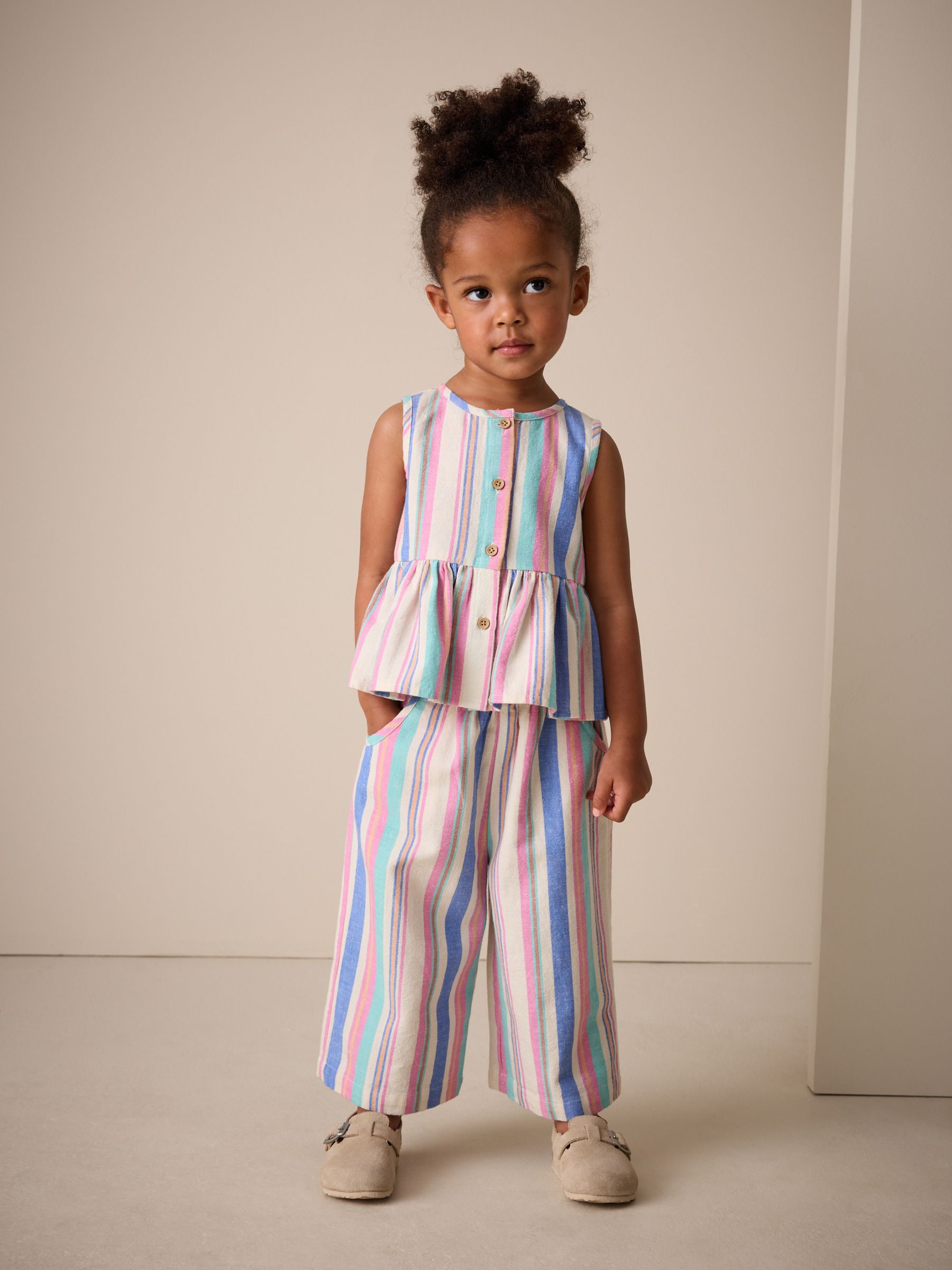 Buy Blue Stripe Blouse And Trousers Co-ord Set (3mths-8yrs) from