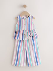 Blue Stripe Blouse And Trousers Co-ord Set (3mths-8yrs) - Image 6 of 9