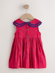 Red Ditsy Ric Rac Collar Dress (3mths-8yrs) - Image 5 of 7