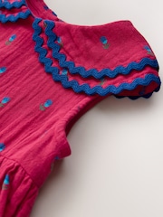 Red Ditsy Ric Rac Collar Dress (3mths-8yrs) - Image 6 of 7