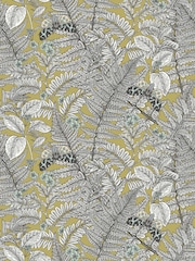 Hoopla Walls Olive Wild Ferns A4 Wallpaper Sample - Image 1 of 1