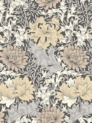 Hoopla Walls Graphite Mix Chrysanthemum A4 Wallpaper Sample - Image 1 of 1
