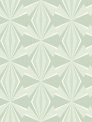 Hoopla Walls Mint Green Sunray Diamond A4 Wallpaper Sample - Image 1 of 1