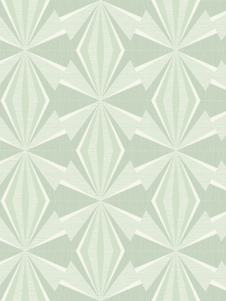 Hoopla Walls Mint Green Sunray Diamond A4 Wallpaper Sample - Image 1 of 1 Hoopla Walls Mint Green Sunray Diamond A4 Wallpaper Sample - Image 1 of 1