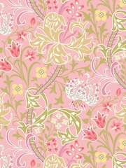 Hoopla Walls Rose Pink Lily Ogee A4 Wallpaper Sample - Image 1 of 1