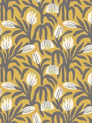 Hoopla Walls Mustard Chunky Flower Print A4 Wallpaper Sample - Image 1 of 1