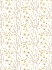 Hoopla Walls Ochre Stone Meadow Stripe A4 Wallpaper Sample - Image 1 of 1