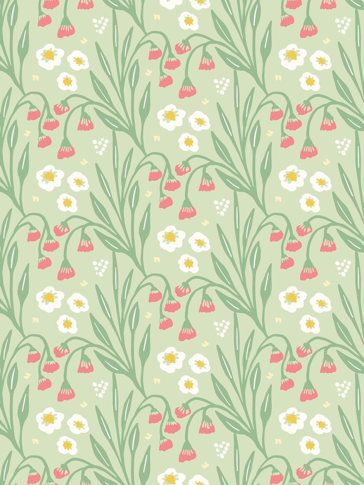 Hoopla Walls Pistachio Meadow Stripe A4 Wallpaper Sample - Image 1 of 1