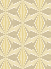 Hoopla Walls Grey Yellow Sunray Diamond A4 Wallpaper Sample - Image 1 of 1