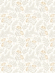 Hoopla Walls Stone Linen Petite Posy A4 Wallpaper Sample - Image 1 of 1