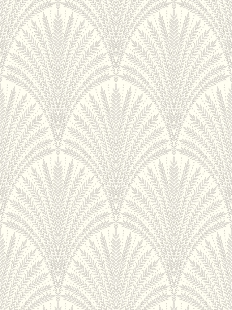 Hoopla Walls Grey Leaf Fan A4 Wallpaper Sample - Image 1 of 1