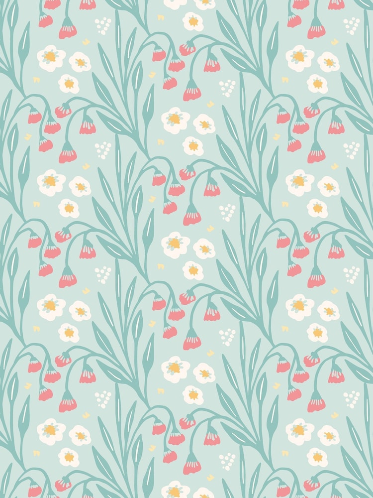 Hoopla Walls Seafoam Coral Meadow Stripe A4 Wallpaper Sample - Image 1 of 1 Hoopla Walls Seafoam Coral Meadow Stripe A4 Wallpaper Sample - Image 1 of 1