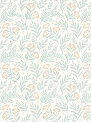 Hoopla Walls Seafoam Petite Posy A4 Wallpaper Sample - Image 1 of 1