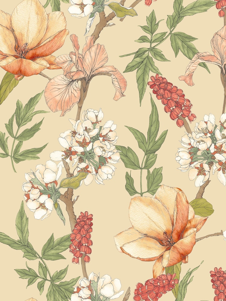 Hoopla Walls Amber Orchid Bloom A4 Wallpaper Sample - Image 1 of 1 Hoopla Walls Amber Orchid Bloom A4 Wallpaper Sample - Image 1 of 1