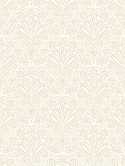 Hoopla Walls Natural Ditsy Deco Fan A4 Wallpaper Sample - Image 1 of 1
