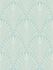 Hoopla Walls Ducke Egg Blue Leaf Fan A4 Wallpaper Sample - Image 1 of 1