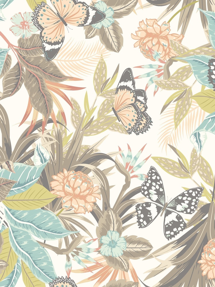 Hoopla Walls Moss Peach Paradise A4 Wallpaper Sample - Image 1 of 1 Hoopla Walls Moss Peach Paradise A4 Wallpaper Sample - Image 1 of 1