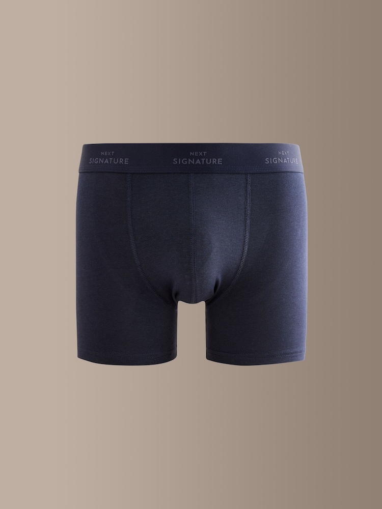 Navy/Burgundy Cotton Modal Signature Comfort Soft Trunks - Image 2 of 8 Navy/Burgundy Cotton Modal Signature Comfort Soft Trunks - Image 2 of 8