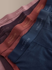 Navy/Burgundy Cotton Modal Signature Comfort Soft Trunks - Image 7 of 8