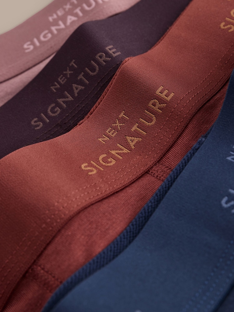 Navy/Burgundy Cotton Modal Signature Comfort Soft Trunks - Image 8 of 8 Navy/Burgundy Cotton Modal Signature Comfort Soft Trunks - Image 8 of 8