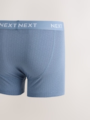 Navy Geo Print 10 pack A-Front Boxers - Image 12 of 14