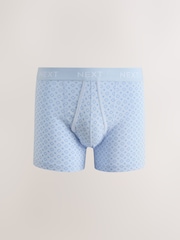 Navy Geo Print 10 pack A-Front Boxers - Image 3 of 14