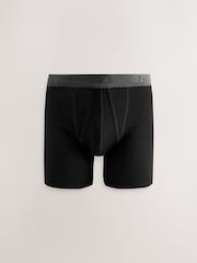 Black 5 Pack Sports Longer Length A-Front Boxers - Image 3 of 6