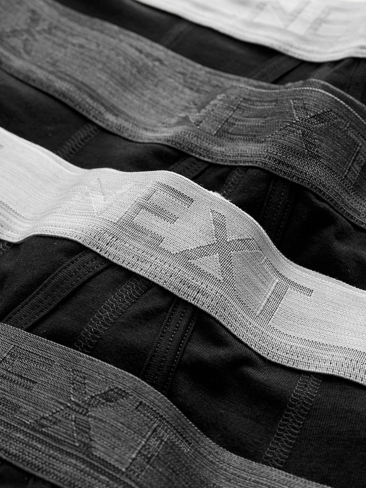 Black 5 Pack Sports Longer Length A-Front Boxers - Image 6 of 6