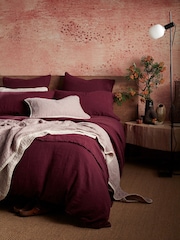 Secret Linen Store Beetroot Lenny Quilted Throw - Image 1 of 2