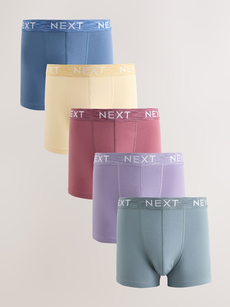 Purple/Blue/Red - Zestaw 5 sztuk - Bokserki z wysoką zawartością bawełny - Obraz 1 z 9 Purple/Blue/Red - Zestaw 5 sztuk - Bokserki z wysoką zawartością bawełny - Obraz 1 z 9