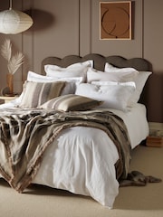 Secret Linen Store Natural Clara Linen Throw - Image 2 of 5