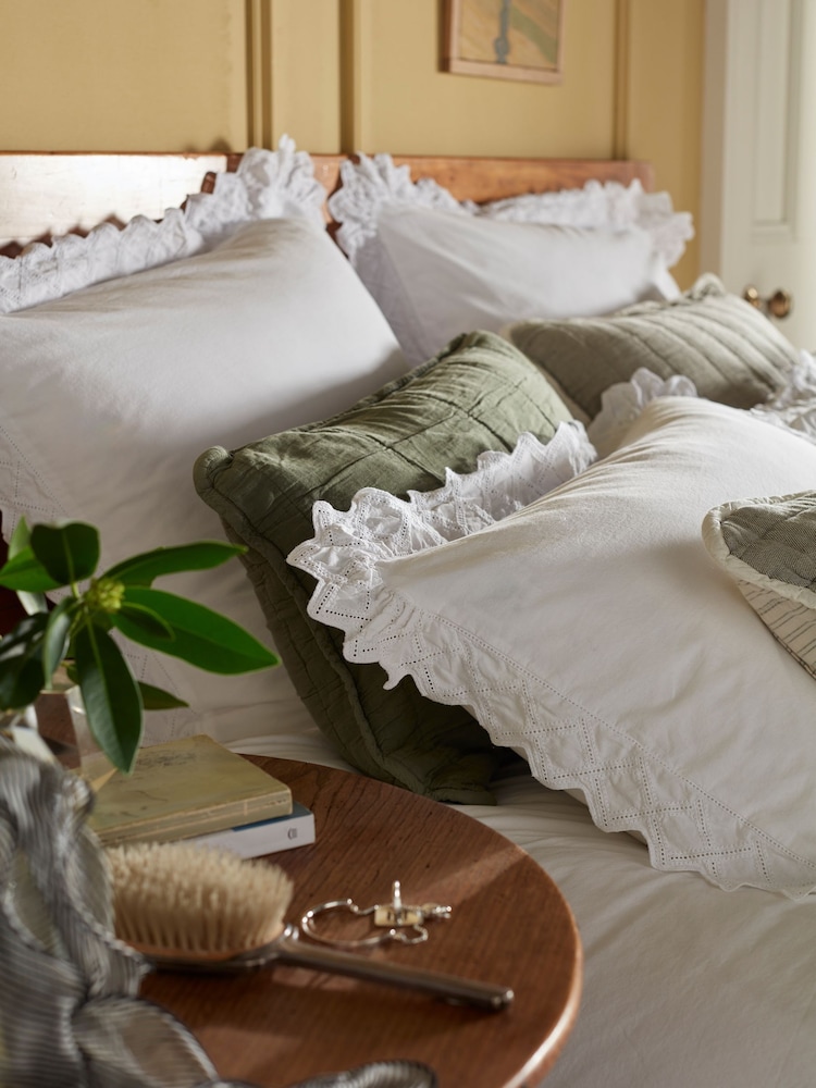 Secret Linen Store White Valerie Pillowcase - Image 1 of 5