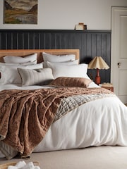 Secret Linen Store Brown Ellie 100% Cotton Quilted Throw - Image 2 of 2