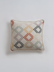 Secret Linen Store Multi Jolene 100% Cotton Quilted Cushion Cover - Image 4 of 4