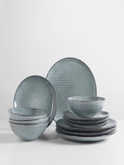 Broste Copenhagen Soft Blue Nordic Sea Dinner Set for Four - Image 1 of 4