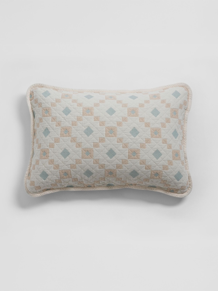 Secret Linen Store Multi Pippa Patchwork Quilted Cushion Cover - Image 4 of 4