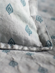 Secret Linen Store Teal Talia 100% Cotton Duvet Cover - Image 3 of 3
