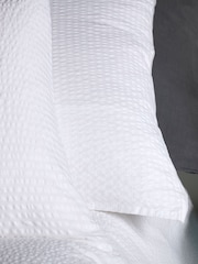 Secret Linen Store White Seersucker 100% Cotton Duvet Cover - Image 3 of 4