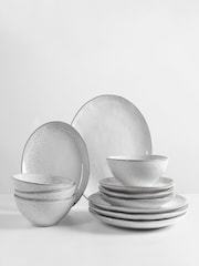 Broste Copenhagen Set of 4 Sand Nordic Breakfast Dinnerware - Image 4 of 5