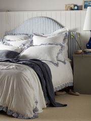 Secret Linen Store White Elsie Cotton Linen Duvet Cover - Image 3 of 5