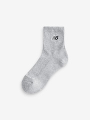 New Balance White Patch Logo Ankle Socks 3 Pack - Image 2 of 4